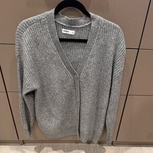 Mango Women's Gray Knit Cardigan